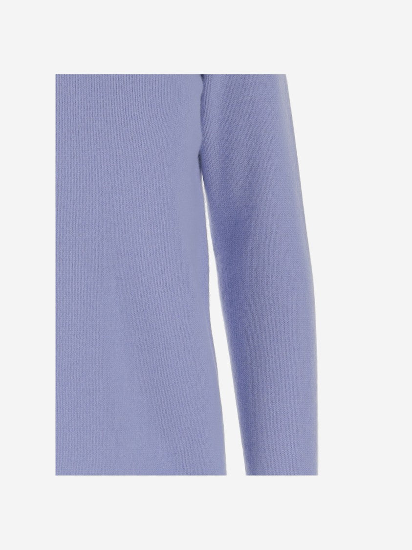 Bruno Manetti Lavender Cashmere Pullover With Crew Neck And Long Sleeves