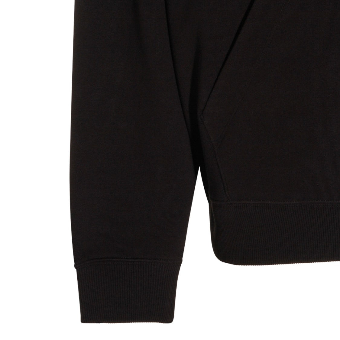 Y-3 Kangaroo Pocket Black Cotton Sweatshirt With Logo Print