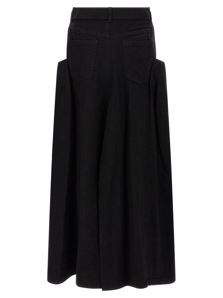 Sacai Trompe L'oeil Denim Skirt With Removable Belt