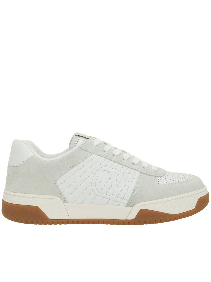 Valentino White Sneakers Low-Top Perforated Sneakers