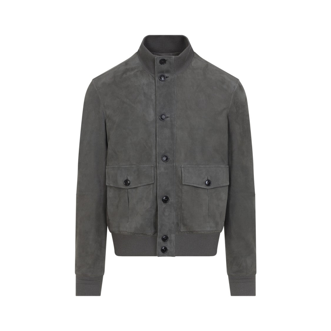 Zegna Tailored-Fit Grey Lamb Leather Jacket