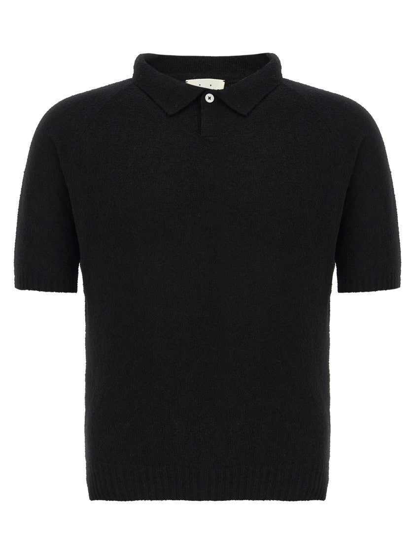 Ma'ry'ya Bouclé Cotton Polo Shirt