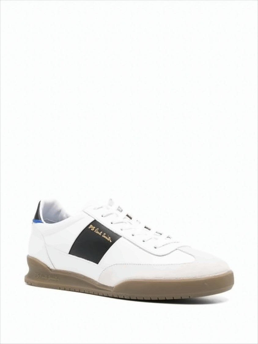 Paul Smith Low-Top White Leather Sneakers With Contrasting Panels