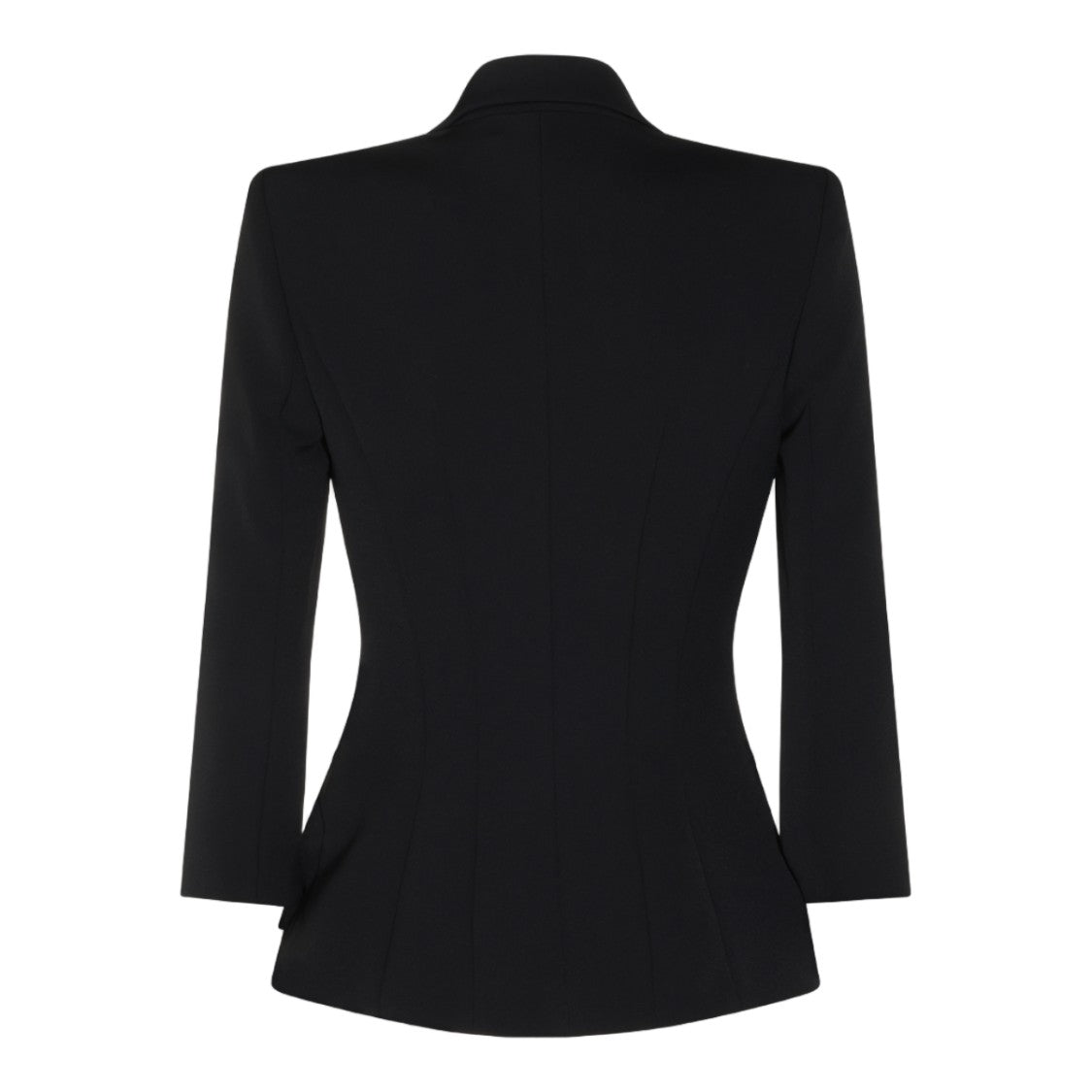 Elisabetta Franchi Double-Breasted Tailored Jacket With Gold Accents