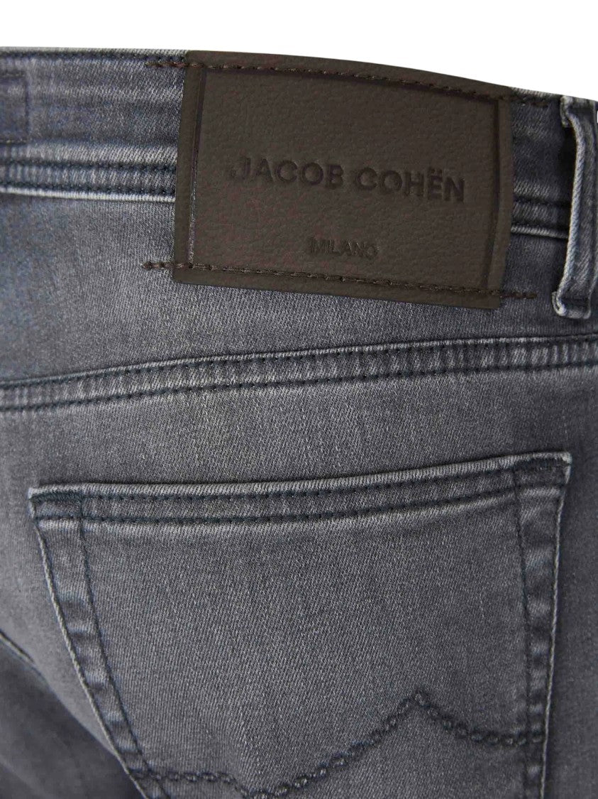 Jacob Cohen Slim-Fit Jeans With Signature Logo Patch And Faded Wash