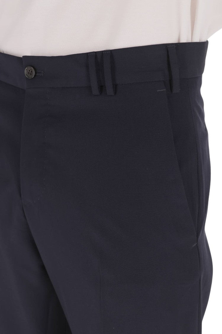 Pt Torino Straight Fit Fresco Lana Trousers With Tailored Silhouette
