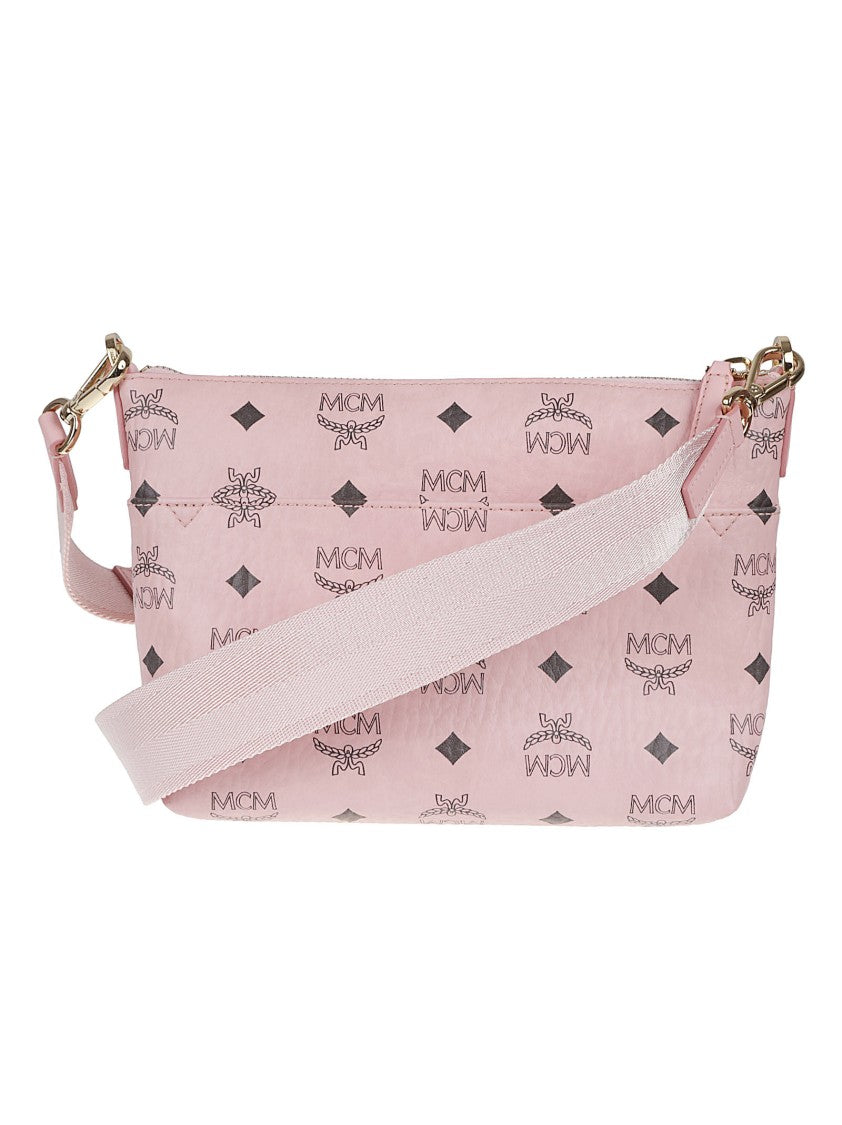 Mcm Rectangular Crossbody Bag With Visetos Print And Adjustable Strap