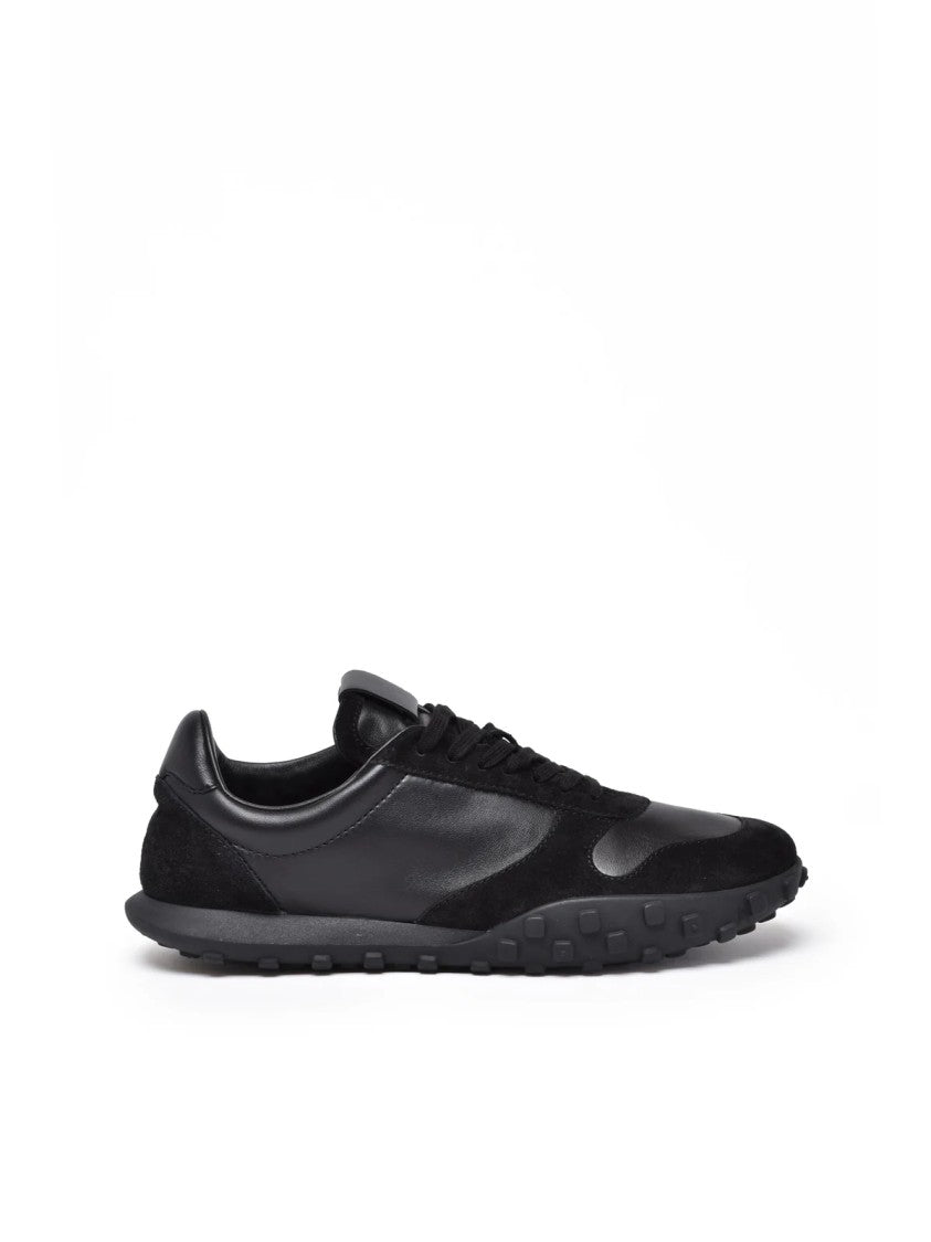 Jil Sander Black Leather Suede Sneakers
