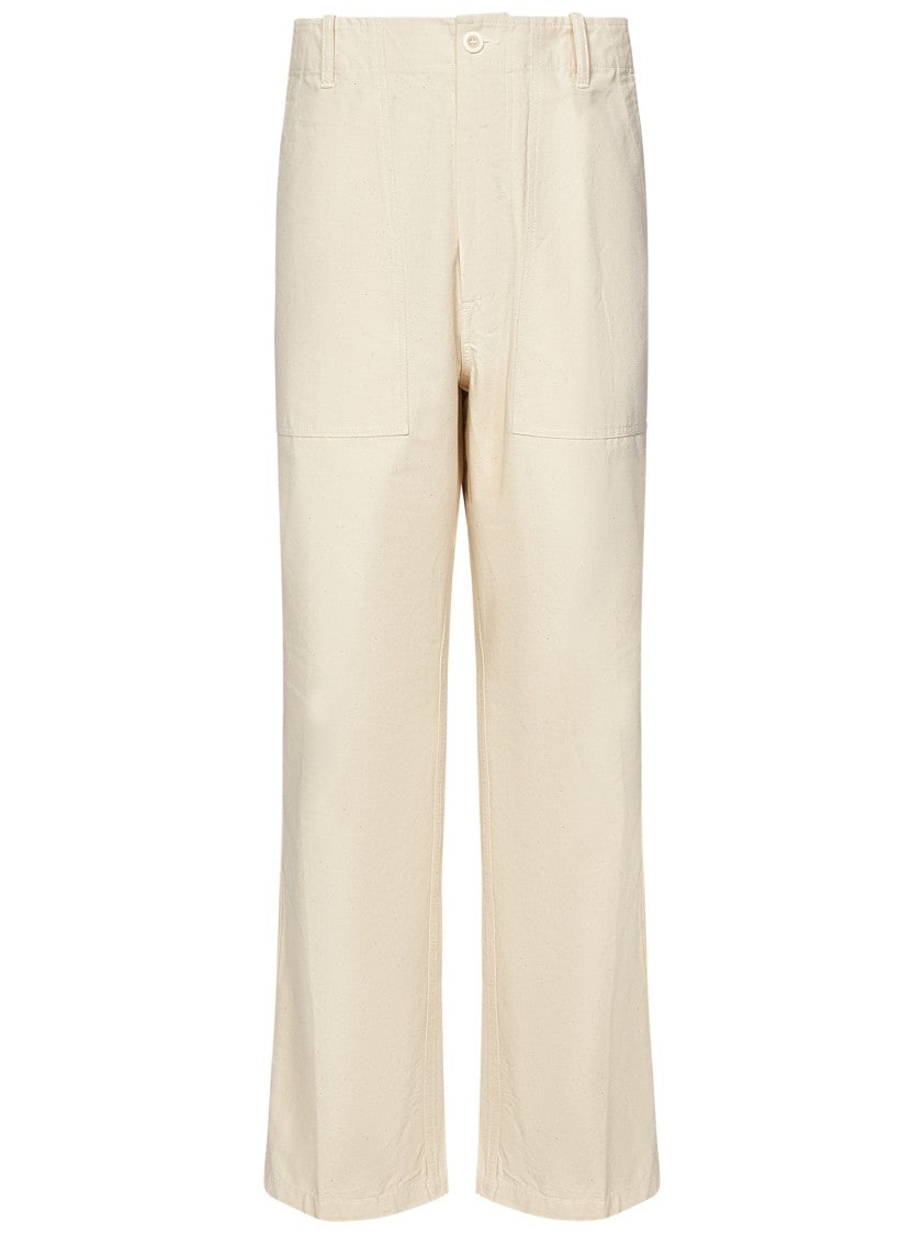 East Harbour Surplus Relaxed Fit Off-White Cotton Trousers