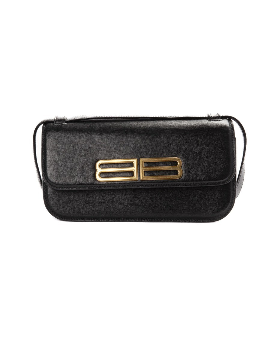 Balenciaga Gossip Flap Small In Black