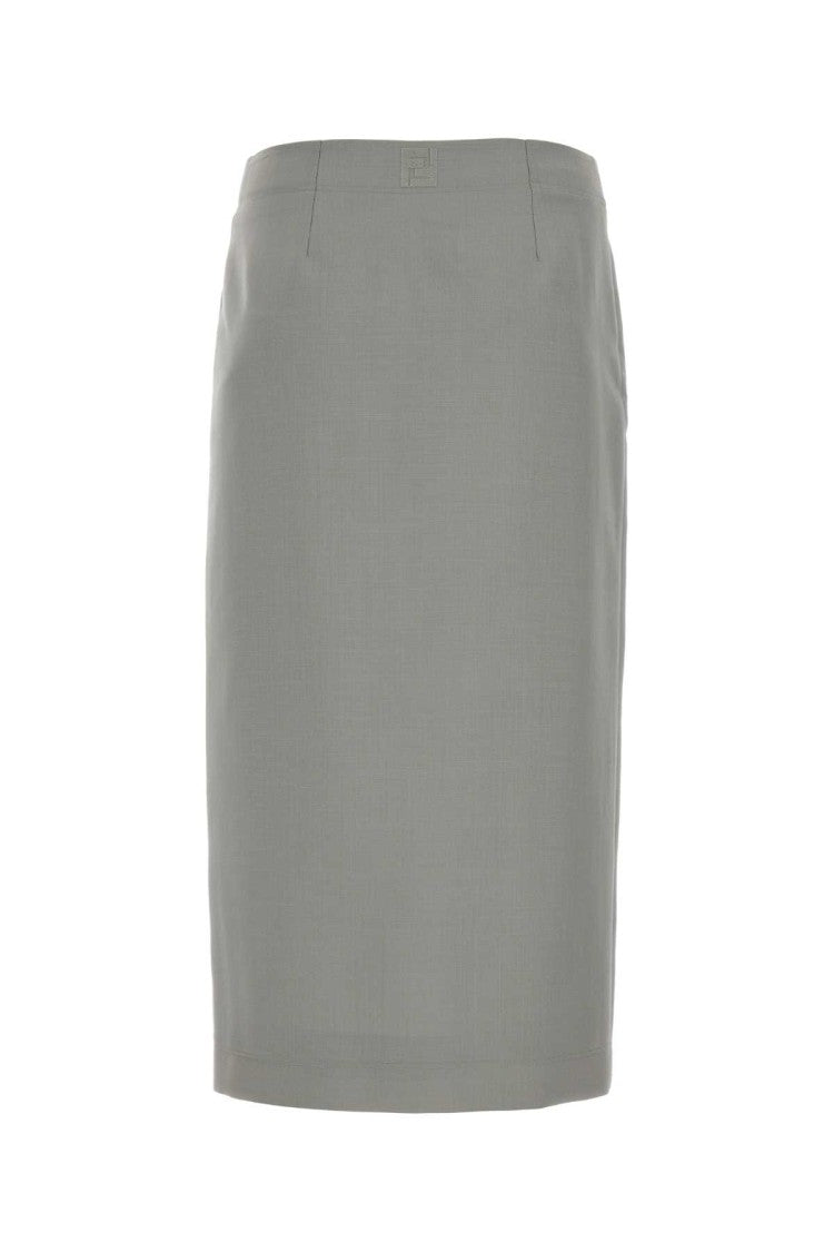 Fendi Light Grey Mohair Blend Skirt
