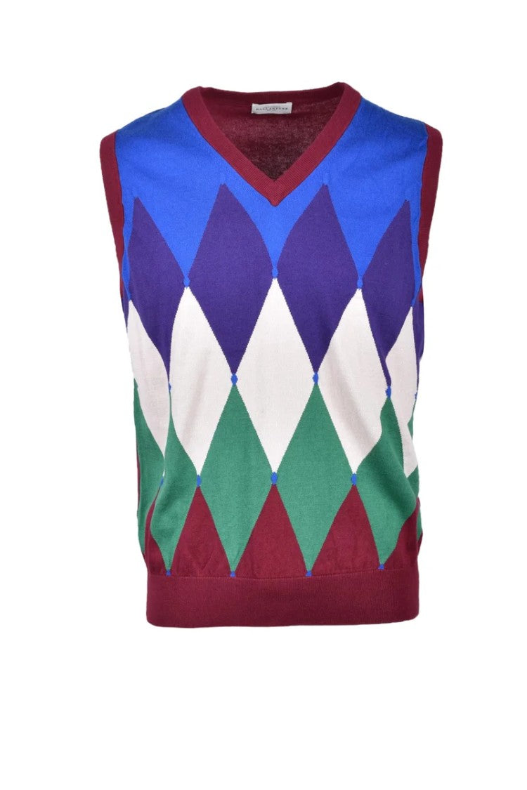 Ballantyne Sleeveless Argyle Knit Vest