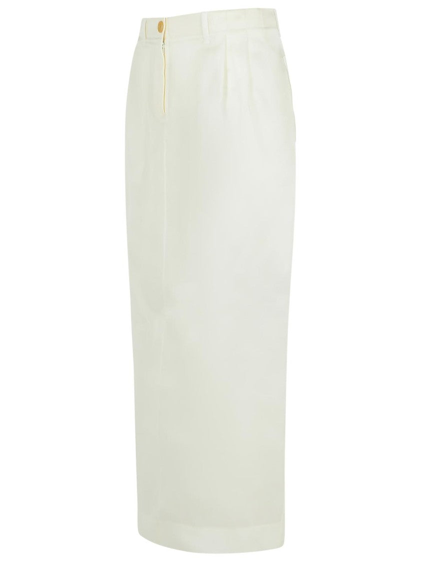 Khaite Lucian' White Silk Skirt
