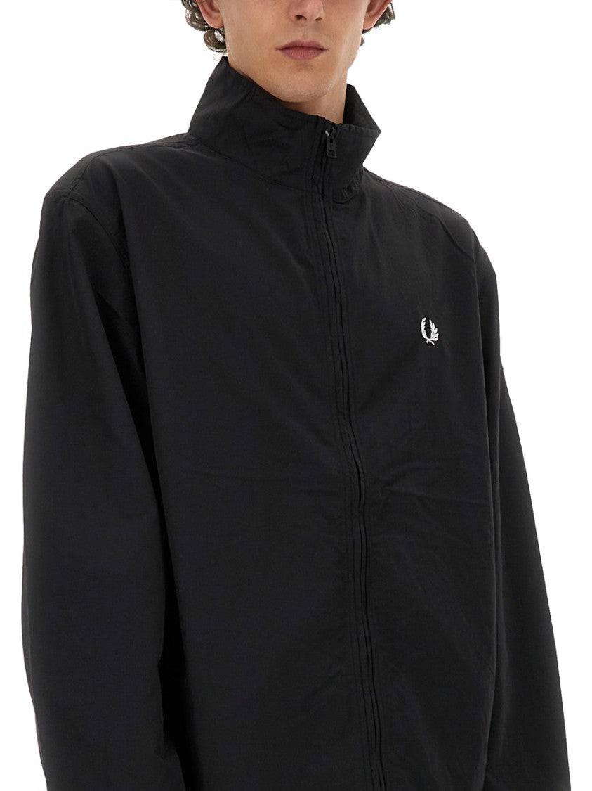 Fred Perry Relaxed-Fit Jacket With High Collar And Full Zip Closure