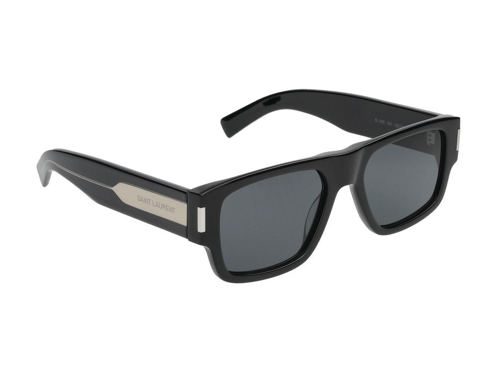 Saint Laurent Black Square Frame Acetate Sunglasses
