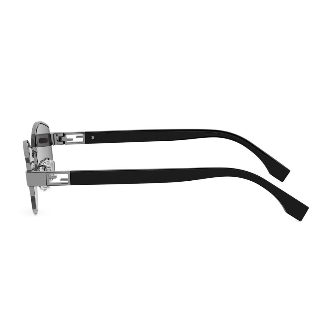 Fendi Silver Tube Fe40216u Geometric Metal Sunglasses