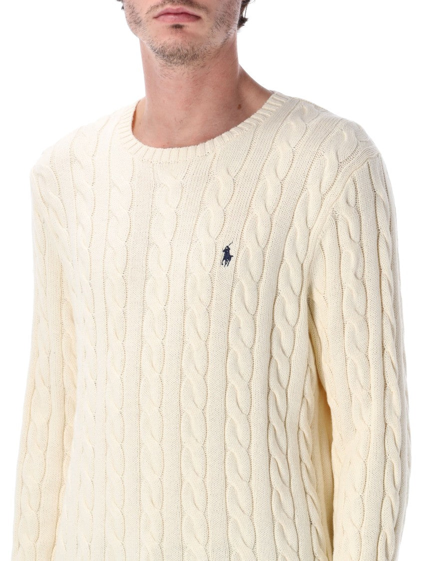 Polo Ralph Lauren Cable-Knit Sweater With Iconic Embroidery