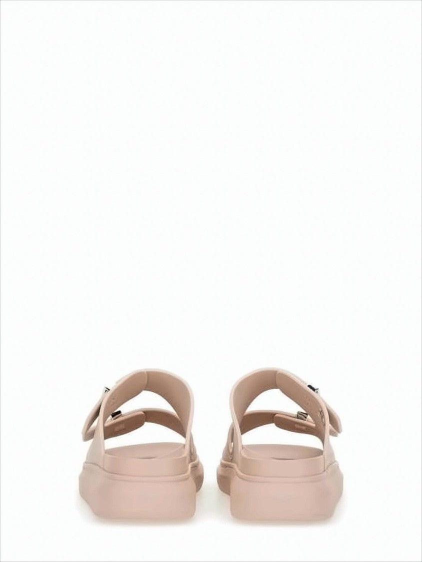 Alexander Mcqueen Minimalist Rubber Mules With Adjustable Straps