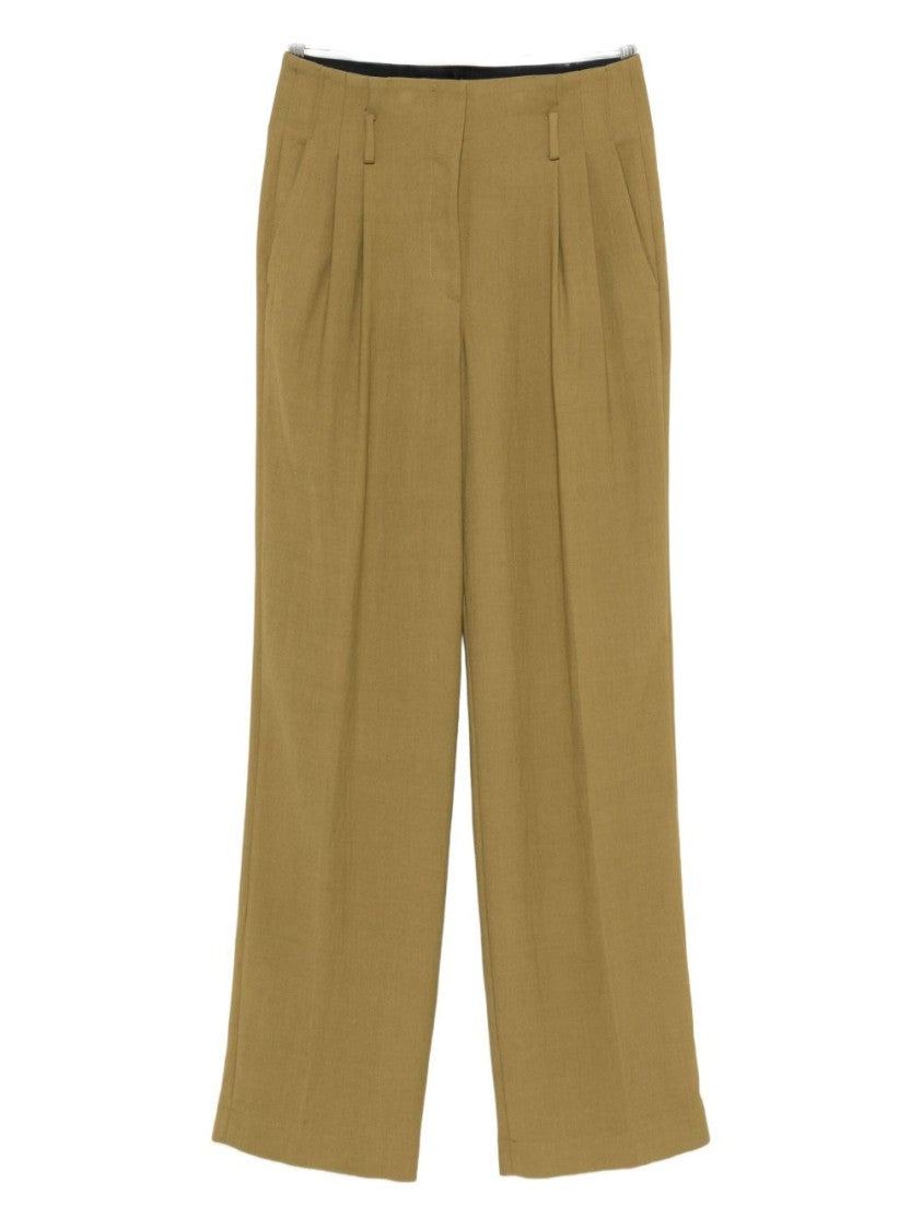 Forte Forte Pleated Wide-Leg Trousers With High Waist