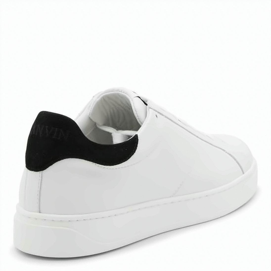 Lanvin Calf Leather Low-Top Sneakers With Contrasting Suede Heel Tab