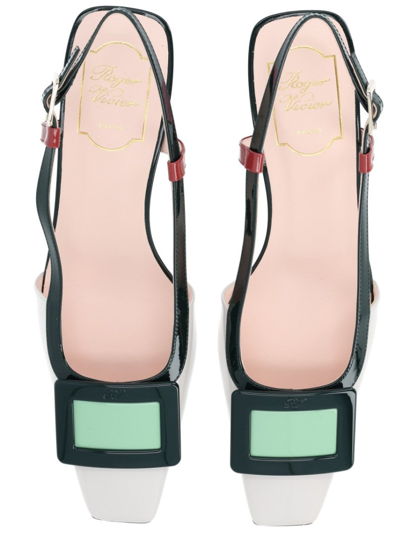 Roger Vivier Lacquered Patent Calfskin Slingback Pumps
