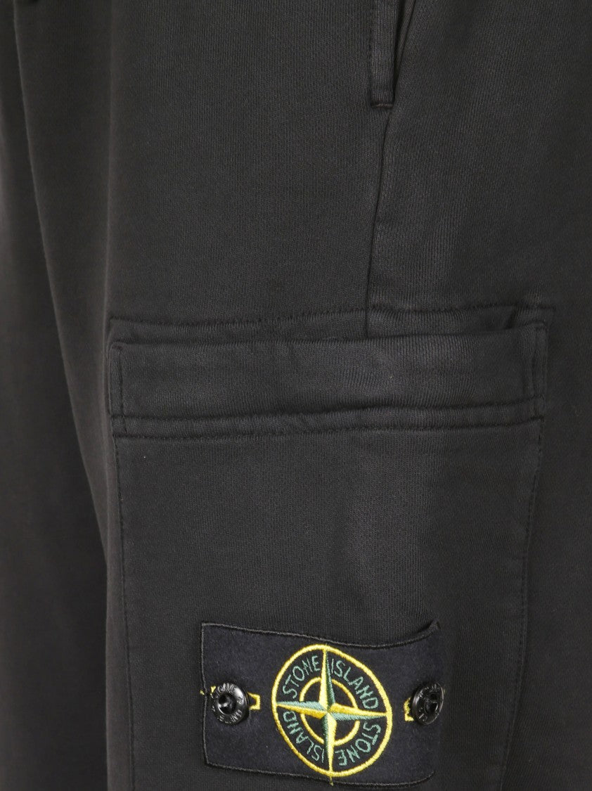 Stone Island Straight-Cut Black Trousers With Clean Silhouette