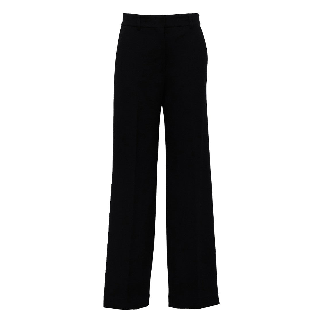 Max Mara Euforia Wool-Cotton Micropiquet Jersey Straight-Leg Pants