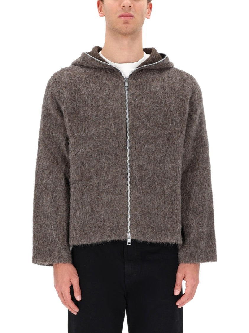 Our Legacy Boxy-Fit Plush Texture Brown Wool-Blend Hoodie