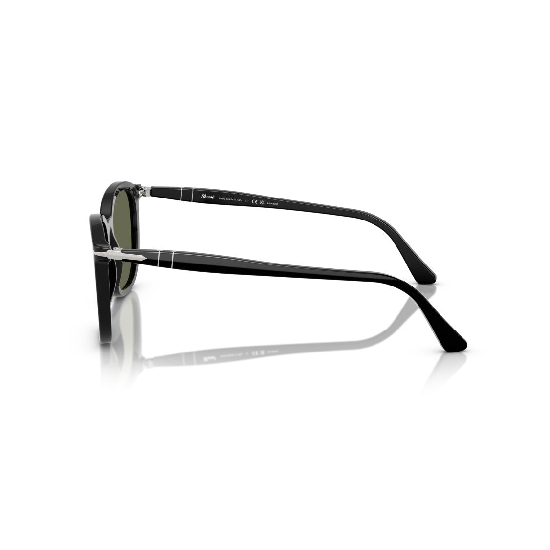 Persol 0Po3355s Square Frame Sunglasses With Glossy Black Acetate