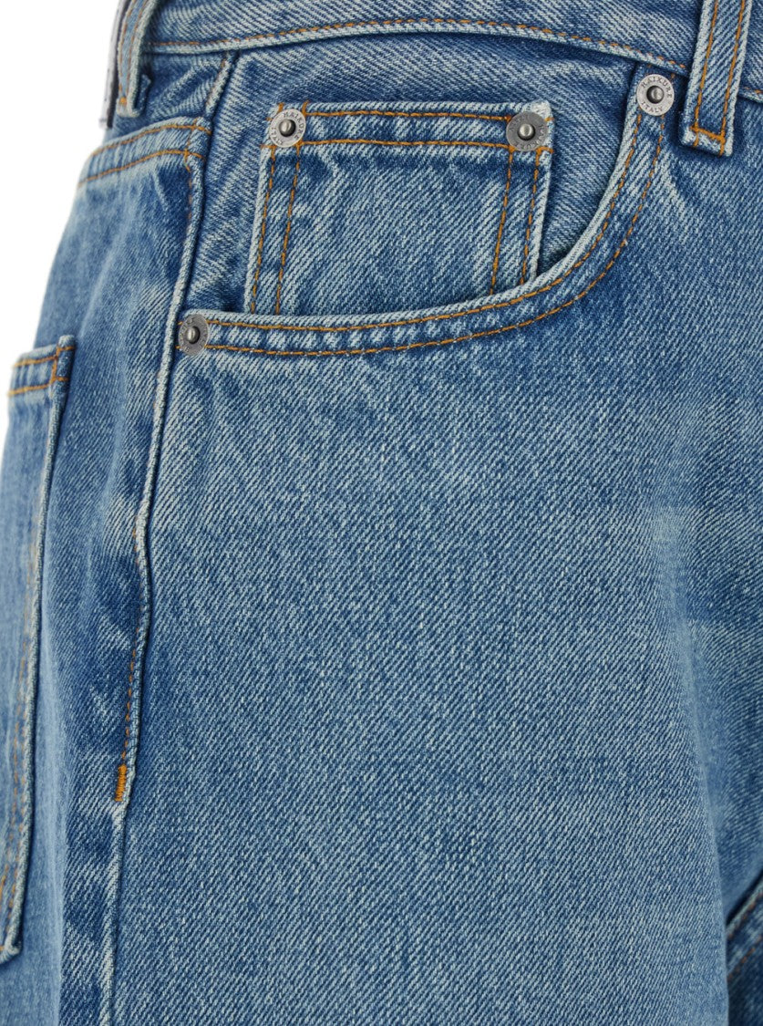 Haikure Korea' Blue Jeans With Wide Leg