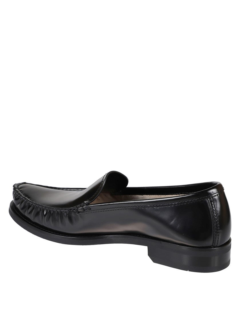 Prada Polished Leather Flat Shoes