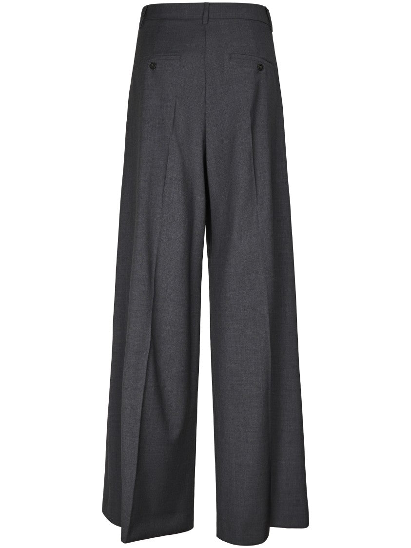 Max Mara Wide-Leg Trousers With Pleated Front And Tailored Finish