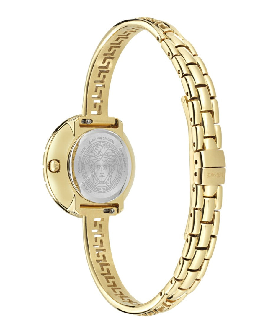 Versace Versace La Greca Bracelet Watch With Black Guilloche Dial