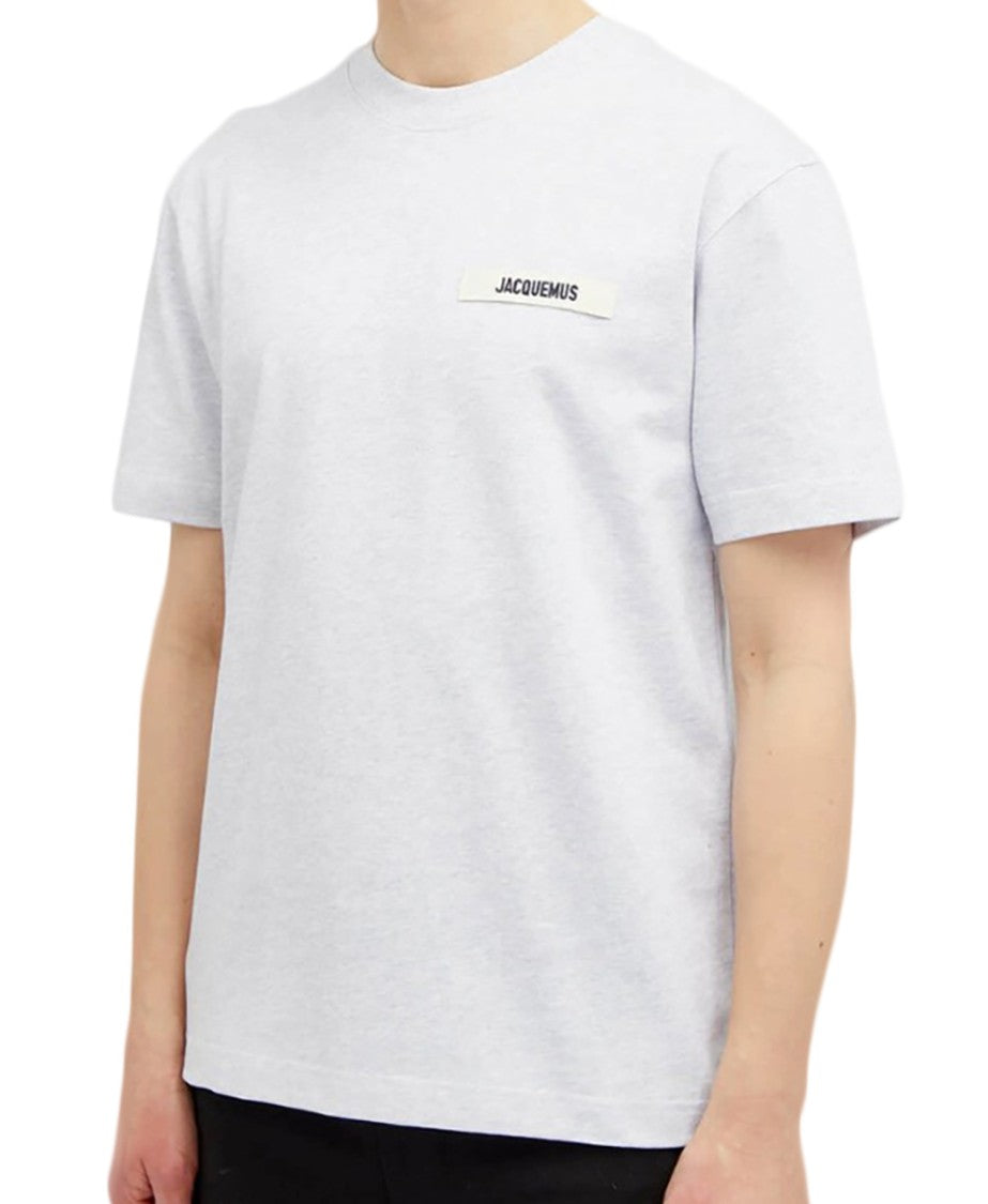 Jacquemus White Crew Neck T-Shirt With Subtle Logo