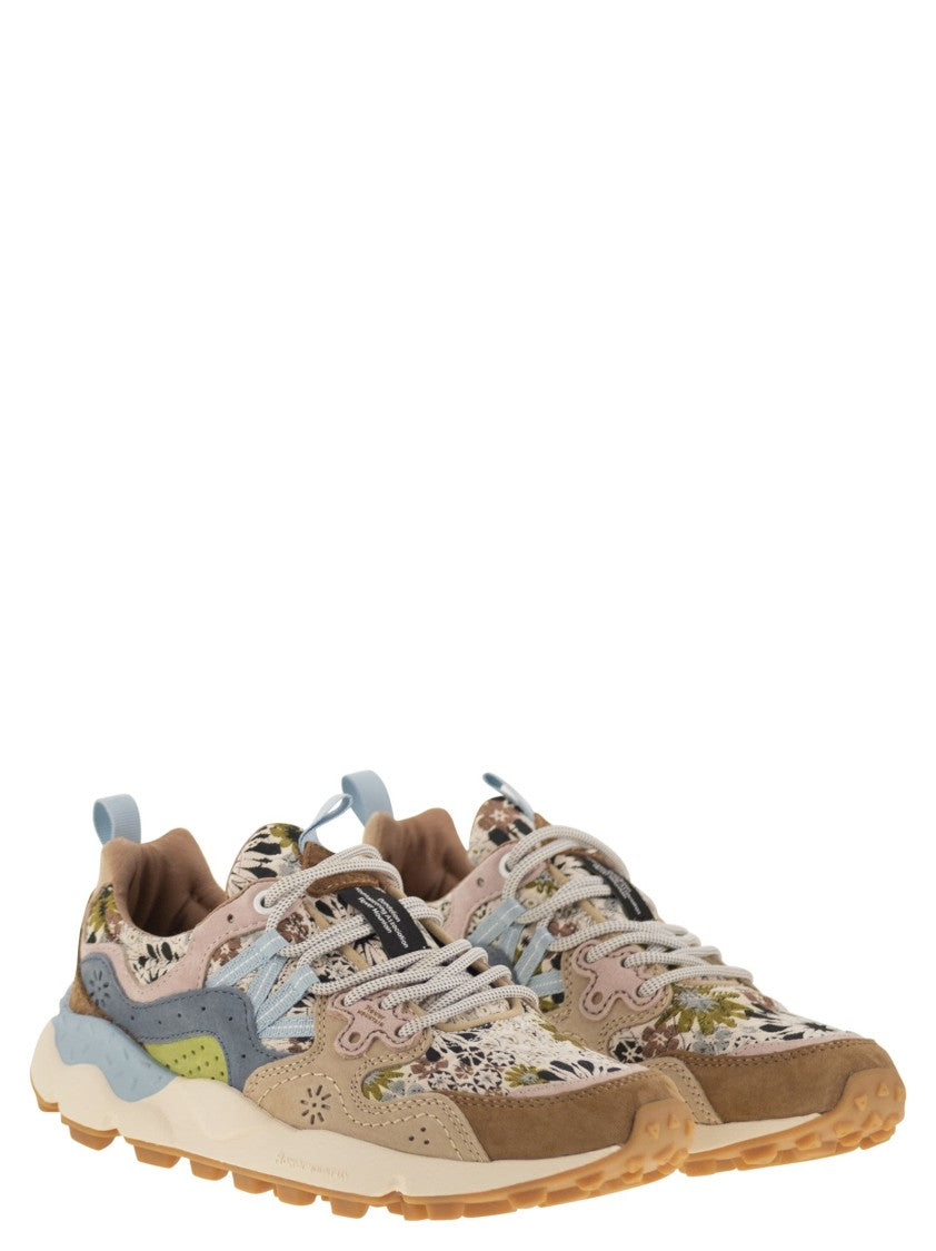 Flower Mountain Yamano 3 - Sneakers In Suede And Technical Fabric