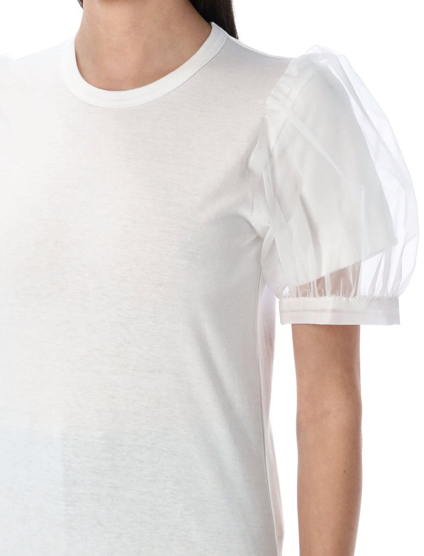 Comme Des Garçons Puff Sleeve White T-Shirt