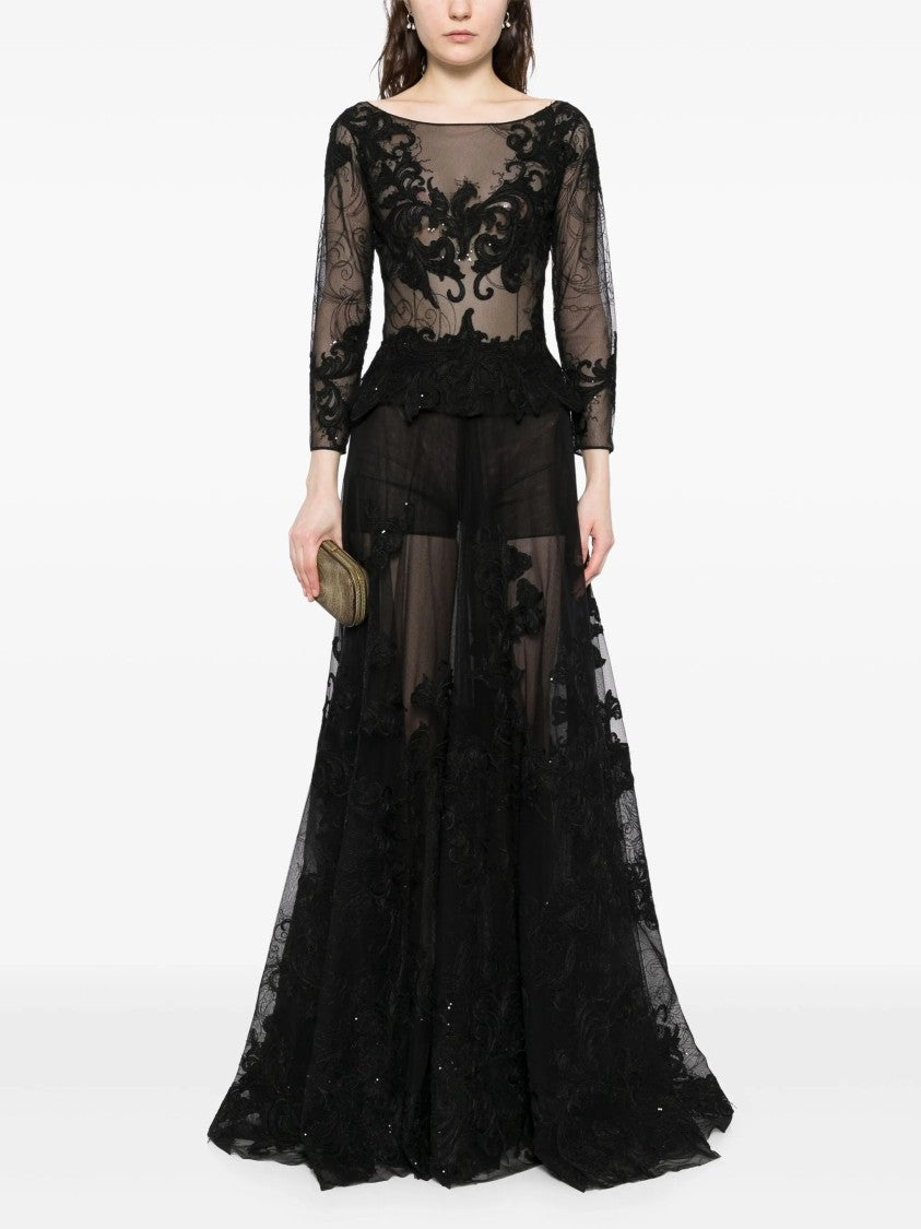 Saiid Kobeisy Embroidered Long Dress