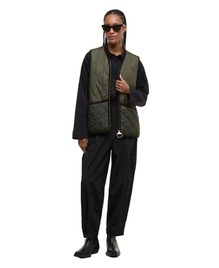 Barbour Quilted Green Sleeveless Vest