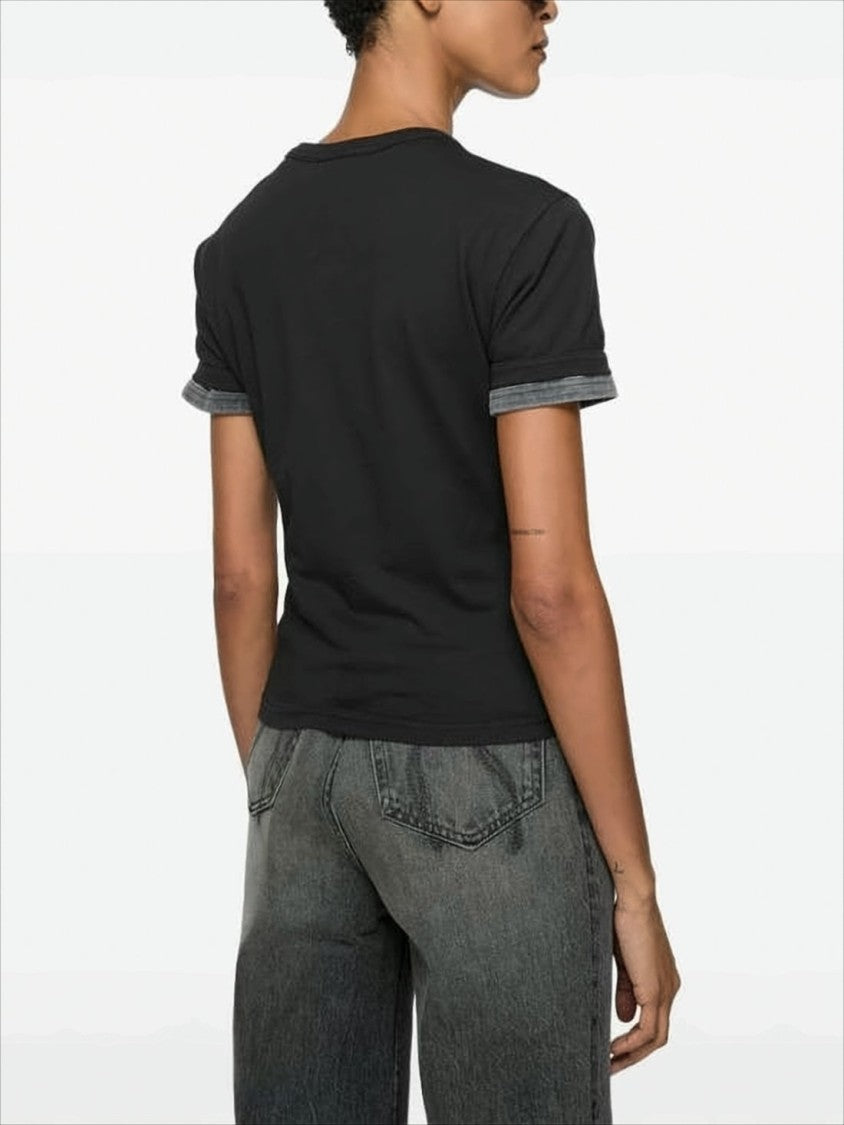 Acne Studios Fitted Short-Sleeve T-Shirt With Tonal Embroidery