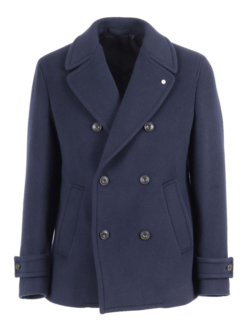 Brando-Lubiam Double-Breasted Wool Coat With Classic Lapel And Structured Silhouette