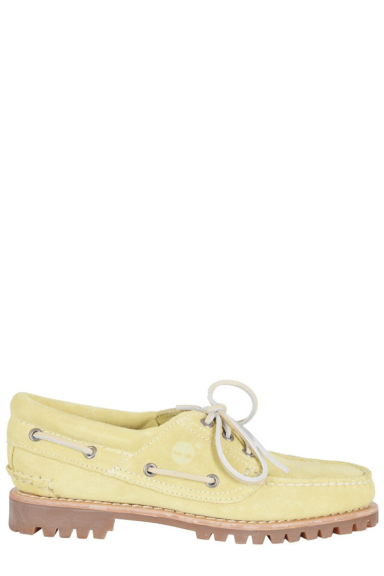 Timberland Yellow Boat Shoe Leather-Laced Suede Loafers