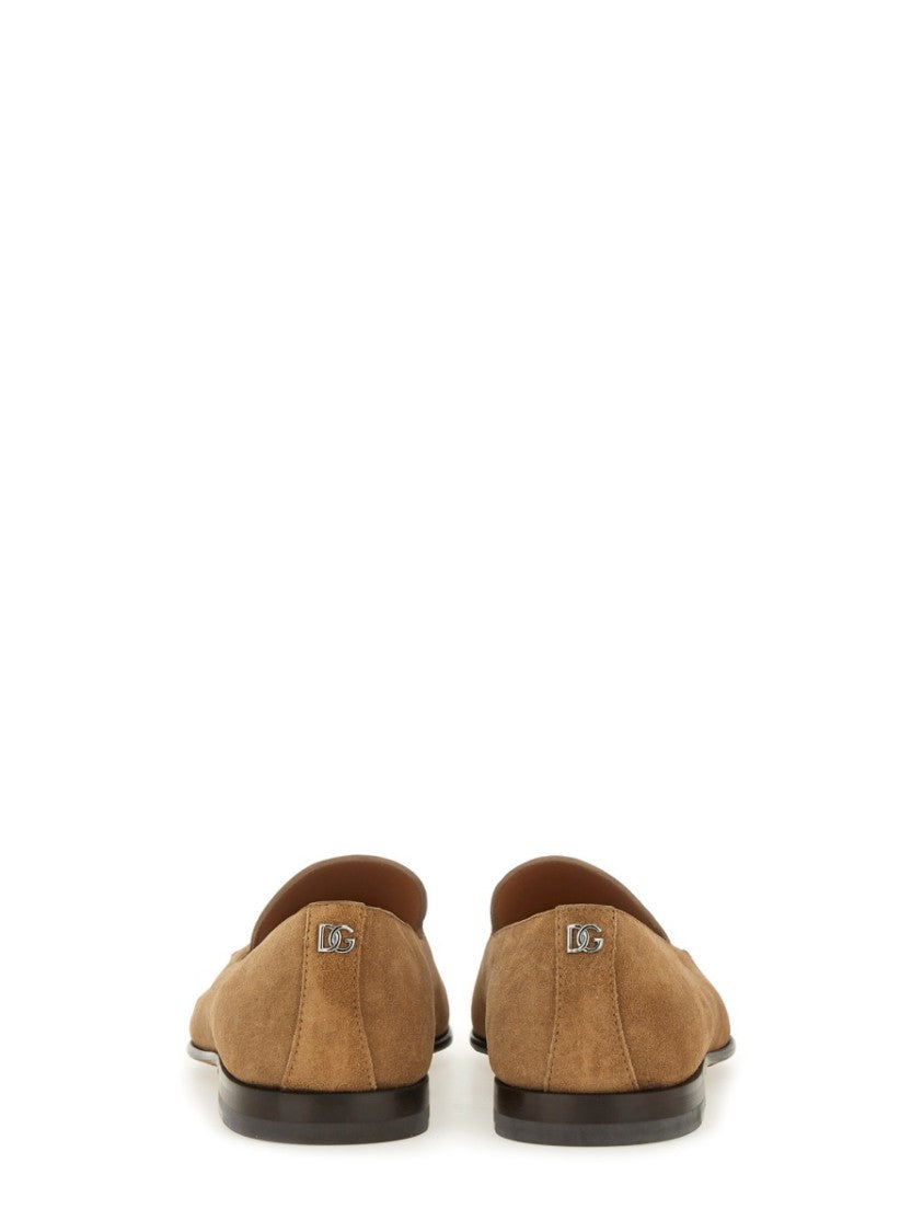 Dolce & Gabbana Brown Leather Crust Slipper