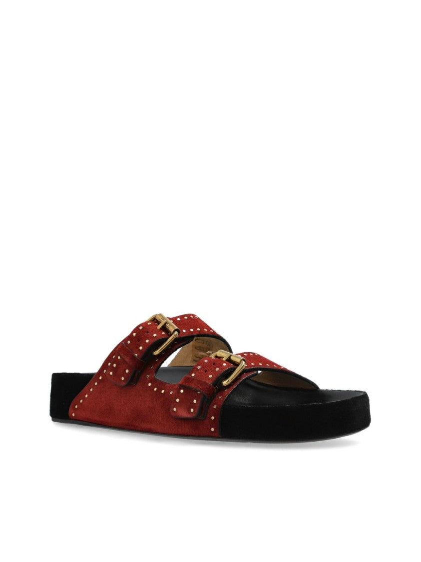 Isabel Marant Burgundy Lennyo Sandals