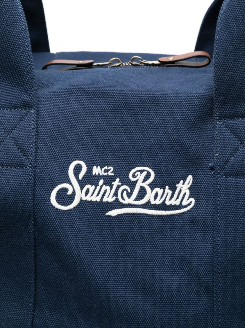 Mc2 Saint Barth Navy Blue Bag With Two-Way Zip