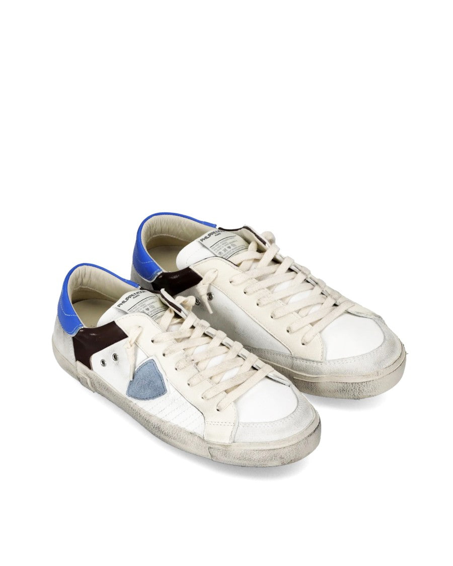 Philippe Model Prsx Low Man White/Brown/Blue Sneakers