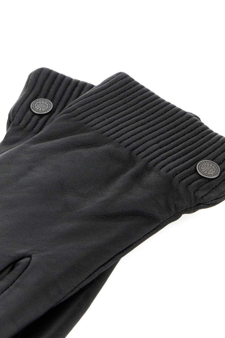 Canada Goose Black Leather Gloves
