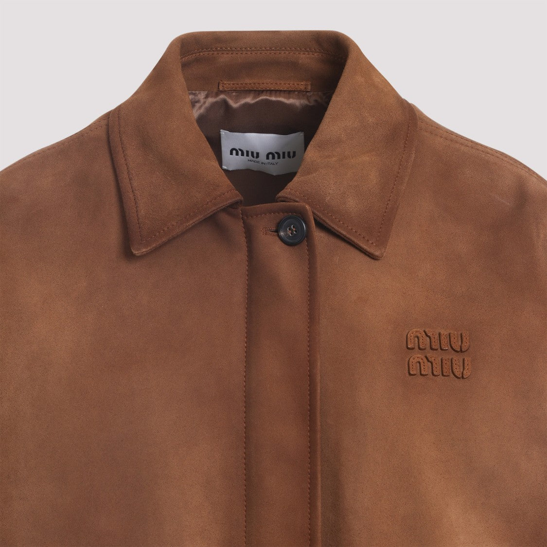 Miu Miu Brown Lamb Leather Jacket