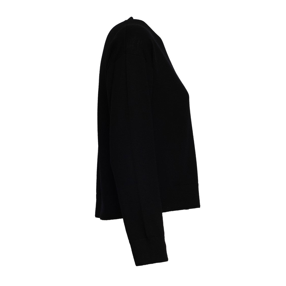 Allude V Neck Ribbed Wool Cardigan