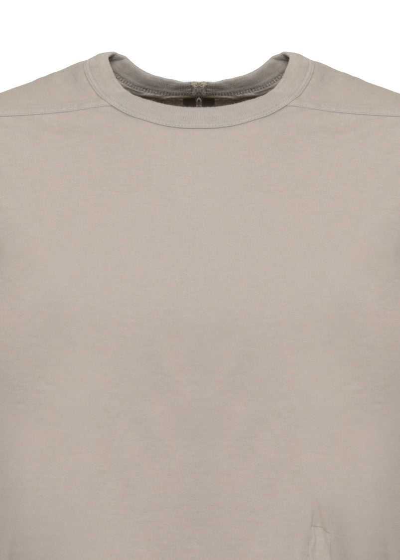 Drkshdw Grey Lace-Trim Cropped Cotton T-Shirt
