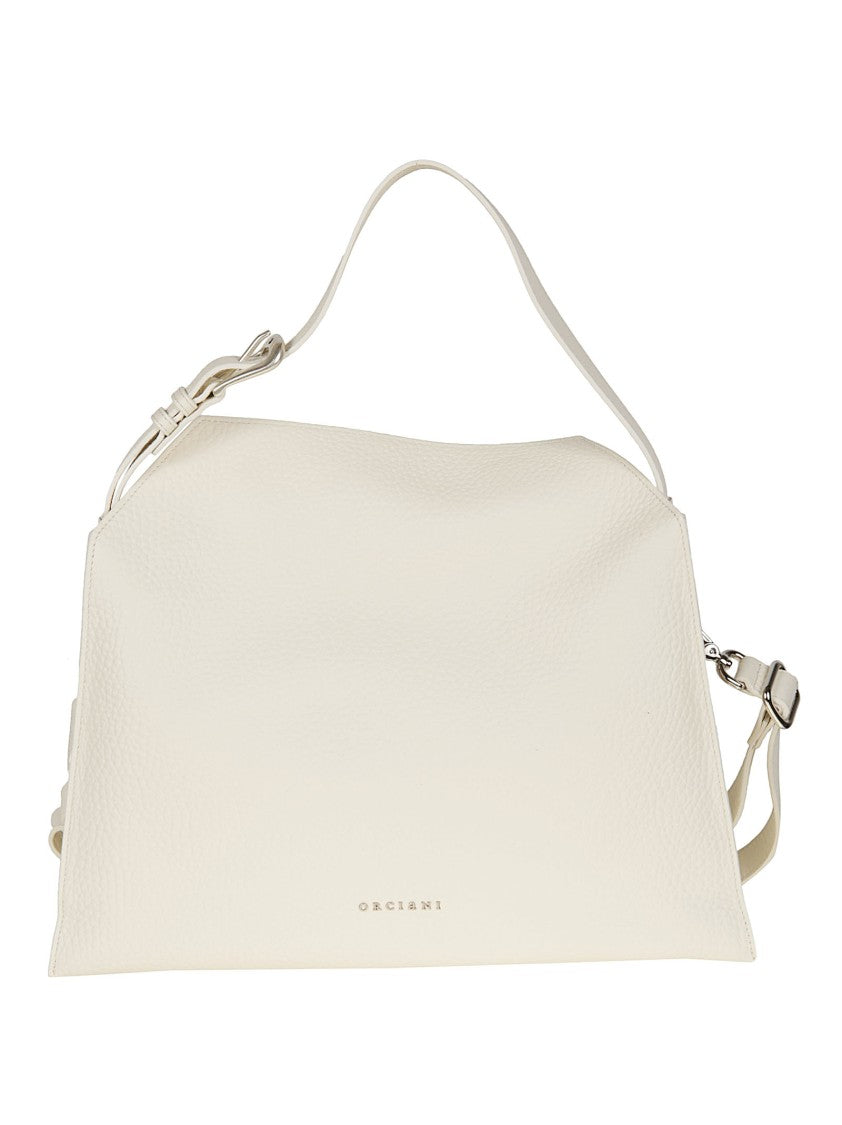 Orciani Trinity Medium Textured Leather Shoulder Bag